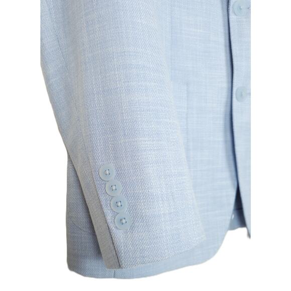 Calvin Klein Men's Slim-Fit Stretch Sport Coat Blazer Heather Light Blue 38R NWT - Picture 5 of 7